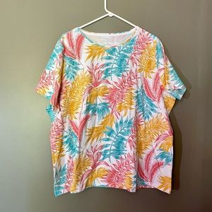 Woman’s 3X Floral Basic Talbot Tee